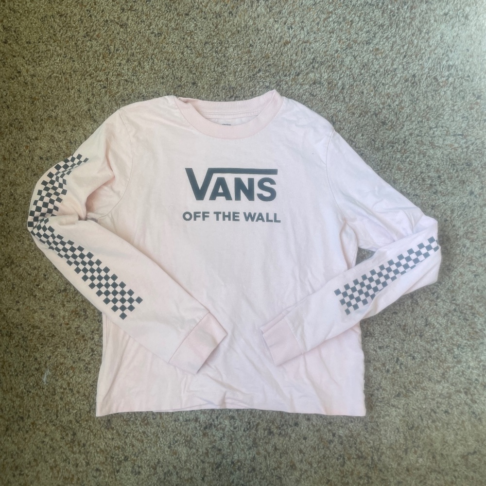 Vintage Light Pink Vans Long Sleeve Size Small